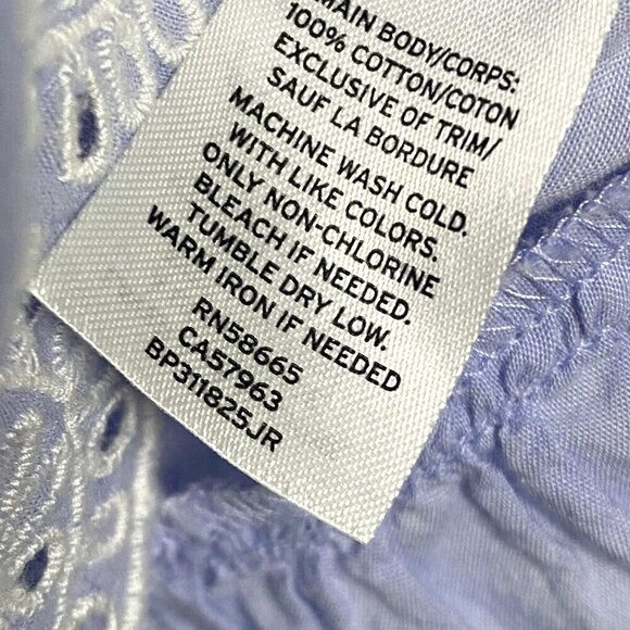 Frenchi Blue Crop Cami Ruffled Hem Size Large Casual Feminine Summer As Is - Picture 5 of 6